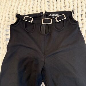 I.AM.GIA Black Buckle Detail Pants